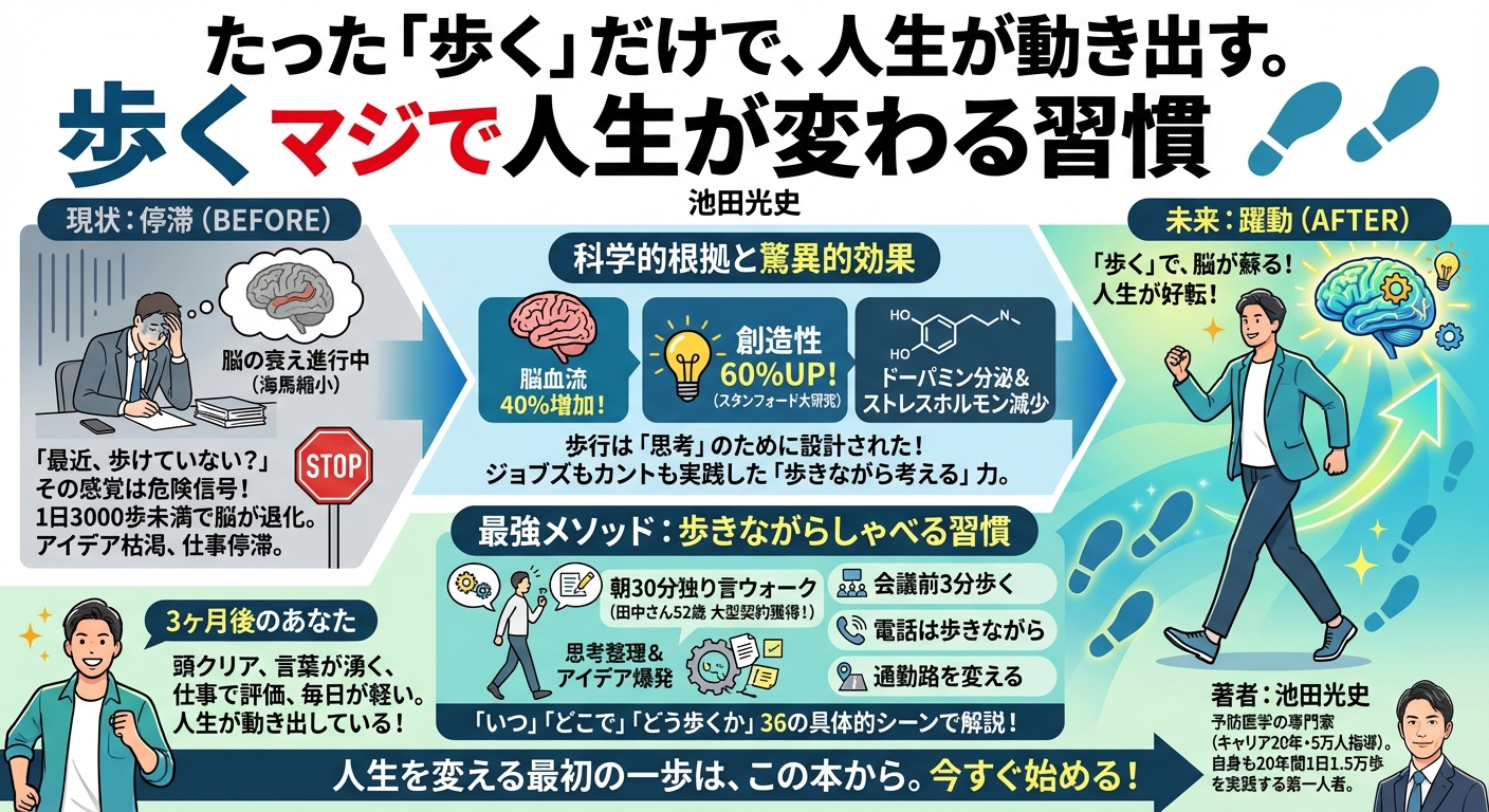 歩く　マジで人生が変わる習慣 インフォグラフィック